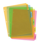 Poly Index Dividers 5 Tab Coloured