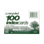 Recycled Index Card 4X6 Lined 100pk