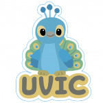 George the UVIC Peacock Sticker