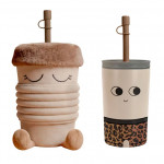 Plush Covered Water Bottle - Brewster the Latte