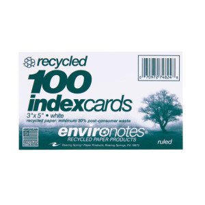 Recycled 3X5 Index Cards 100 pk