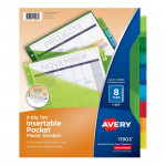 Avery Big Tab 8-Tab Plastic Dividers with Pockets