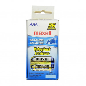 Maxell AAA Alkaline Batteries 36-pack