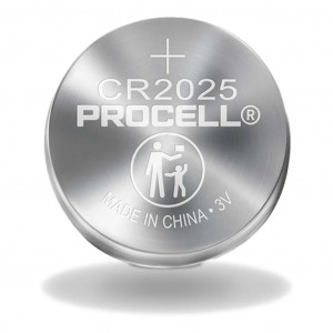 Procell CR2025 3.0V Lithium Coin Battery 5pk