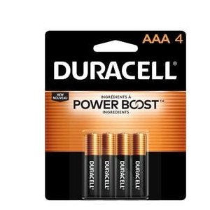 Duracell AAA Coppertop Alkaline Batteries - AAA 4pk