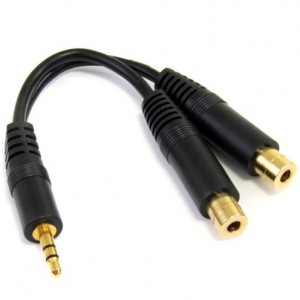 Startech Stereo Splitter Cable - 3.5mm Male to 2x 3.5mm Female