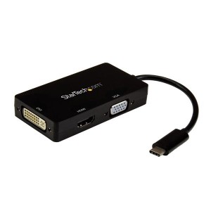 Startech 3-in-1 USB-C To VGA, DVI, HDMI - Black