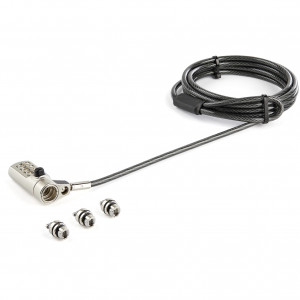 Startech 6ft Laptop Cable Lock K-Slot/Nano/Wedge Combo