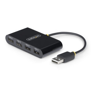 StarTech 4-Port USB-A Hub, Small Mini USB 2.0 Hub