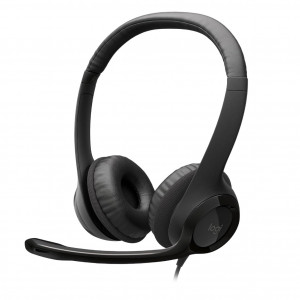 Logitech H390 Stereo USB Headset - Black Noise Canceling