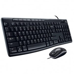 Logitech MK200 Wired Desktop Mouse + Keyboard Combo