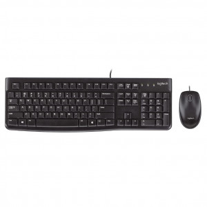 Logitech MK120 Wired Mouse + Keyboard Desktop Combo W/Cover