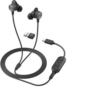 Logitech Zone Wired Earbuds Headset - Black