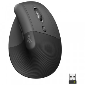 Logitech Lift Vertical Ergonomic Mouse - Graphite Black