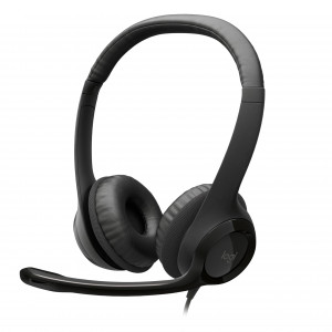 Logitech H390 Stereo USB-C Headset - Black Noise Canceling