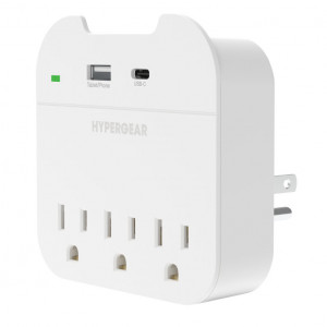 HyperGear Multi Plug 5-Outlet Extender - USB-A/USB-C