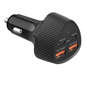 HyperGear SpeedBoost Quad PD Car Charger - Black 50w