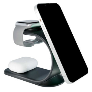 Chargeworx 3-in-1 15w Charging Stand - Black