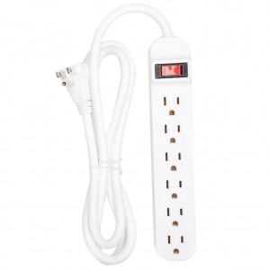 Belkin 6 Outlet Power Strip - 5 Foot Cord - White