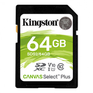 Kingston Canvas Select+ 64GB 100MB/S SDXC Memory Card