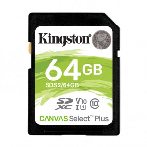 Kingston Canvas Select+ 64GB 100MB/S SDXC Memory Card