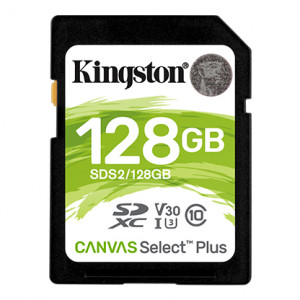 Kingston Canvas Select+ 128GB 100MB/S SDXC Memory Card