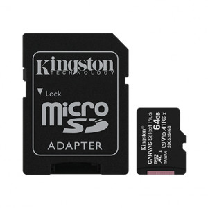 Kingston Canvas Select+ 64GB 100MB/S MicroSDXC Card