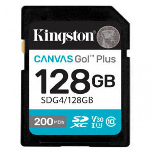 Kingston Canvas Go Plus 128GB 200MB/S SDXC Memory Card (Gen4)