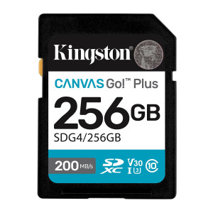 Kingston Canvas Go Plus 256GB 200MB/s SDXC Memory Card (Gen4)