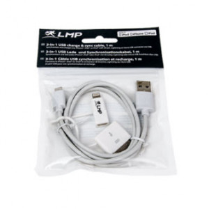 LMP 3-in-1 USB Cable Lightning (8-Pin) 30-pin Micro-USB
