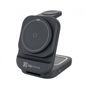 Klip Xtreme Qi Charging Stand 3-in-1 Phone AirPods & Watch