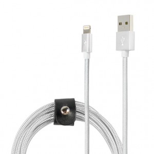 Logiix Piston Connect Braid Lightning 1.5M Cable - Silver