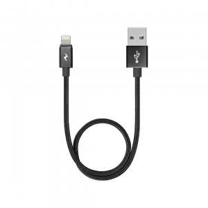 Logiix Piston Connect 30cm Braided Lightning Cable - Black