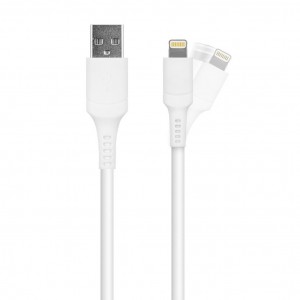 Logiix Anti-Stress 1.2M Usb-A - Lightning Cable - White