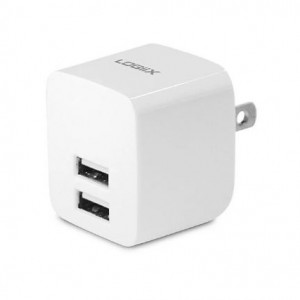 Logiix USB Power Cube Rapide 2.4A / 12 Watt AC Charger - White