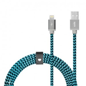 Logiix Piston Connect Braid Lightning 1.5M Cable - Blue/Blk