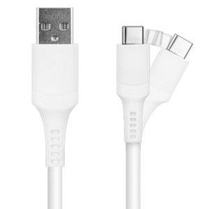 Logiix Anti-Stress 1.2m USB-A to C Cable - White