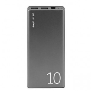 Logiix Piston Power 10000mah Dual USB Power Bank - Grey