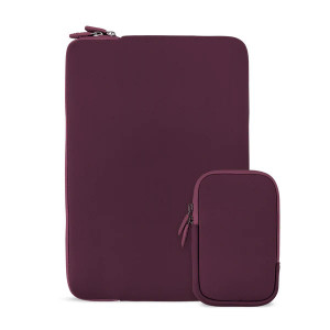 LOGiiX Vibrance Essential Sleeve W Pouch For Laptops 14" - Burgundy