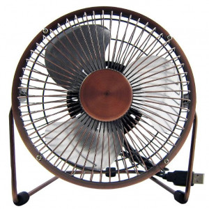 Logiix USB Retro Fan 6" Blade/ 8" Fan - Bronze