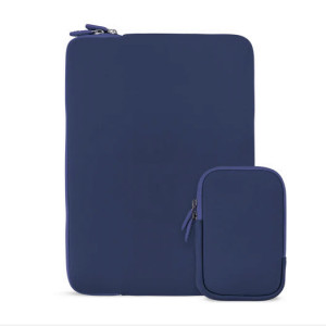 Logiix Vibrance Essential Sleeve W Pouch For Laptops 14" Midnight Blue