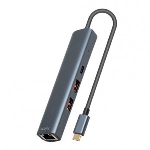Logiix USB-C To Multiport Slim Hub 2x USB-A 1x USB-C 1x Ethernet