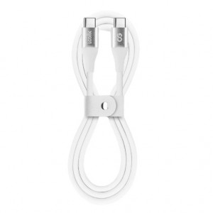 LOGiiX Vibrance Silicone Cable USB-C to USB-C - White