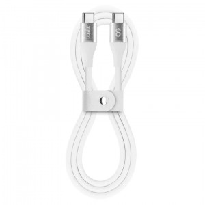 LOGiiX Vibrance Silicone Cable USB-C to USB-C - White