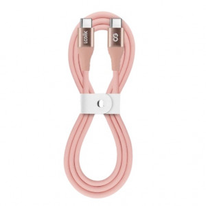 LOGiiX Vibrance Silicone Cable USB-C to USB-C - Blush