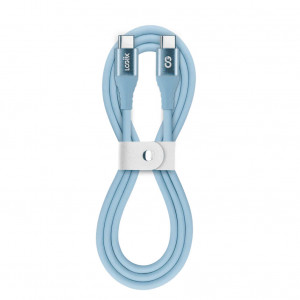 LOGiiX Vibrance Silicone Cable USB-C to USB-C - Blue
