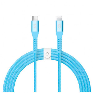 LOGiiX Vibrance Braid 1.2M USB-C To Lightning - Turquoise