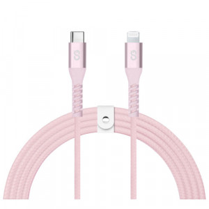 LOGiiX Vibrance Braid 1.2M USB-C To Lightning - Blush
