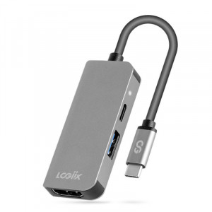 LOGiiX USB-C To Multiport Hub 3-in-1 - Grey
