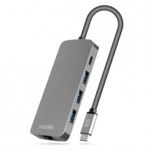 LOGiiX USB-C To Multiport Hub 8-in-1 - Grey